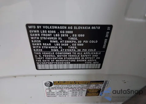 2014 Volkswagen Touareg Tdi Executive z USA, uszkodzony, nr VIN WVGEP9BP7ED001268